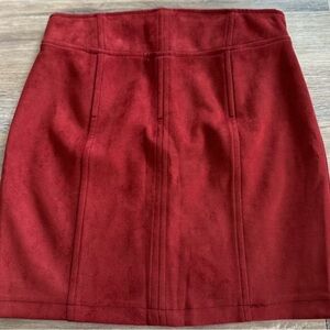 Windsor Burgundy Suede skirt